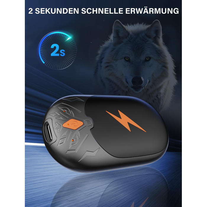 Електричні грілки для рук 2 шт. - ультралегкі, перезаряджаються, з 3 режимами нагріву, до 24 годин роботи, USB, для активного відпочинку взимку, чорні, з магнітом