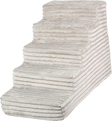 Сходинка для собак та котів Boutique Zoo | 50 см | 3 сходинки | М'який велюр | Сірий колір