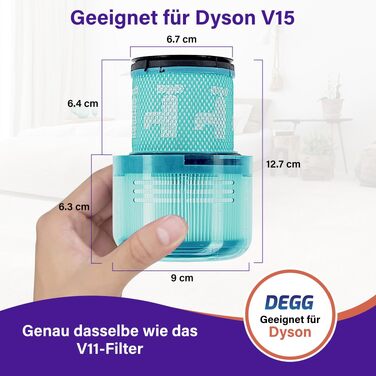 Фільтр HEPA для пилососа Dyson V11 та V15 від DEGG, комплект 2 шт.