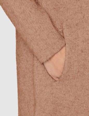 Кардиган-тунічка з довгим рукавом Organ Daen, блоки з кольорового блоку (бордовий/чорний) (TS, верблюжий)