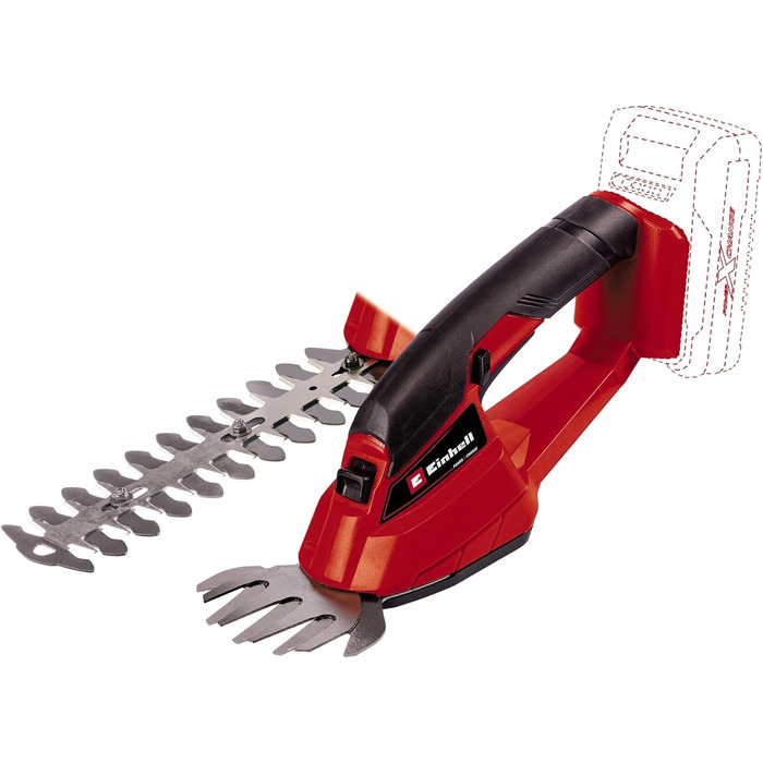 Einhell Cordless Grass and Hedge Trimmer GC-CG 18 Li-Solo Power X-Change (18 V, 100 mm / 200 mm cutting length, interchangeable grass cutting blade + hedge trimmer blade, without battery)