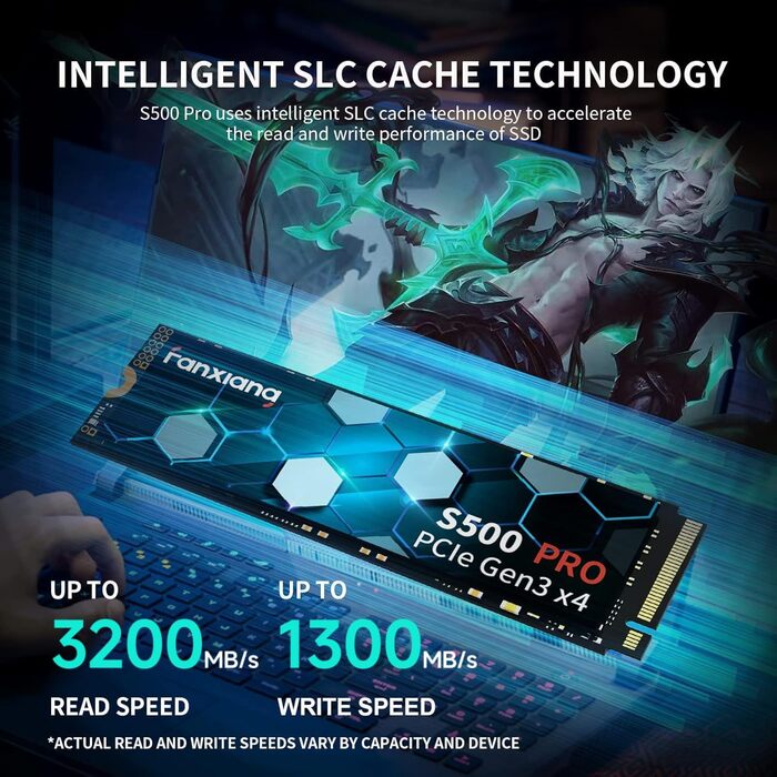 SSD накопичувач M.2 512GB PCIe 3.0 (S500 Pro) - NVMe, 3500 МБ/с читання, 3000 МБ/с запис