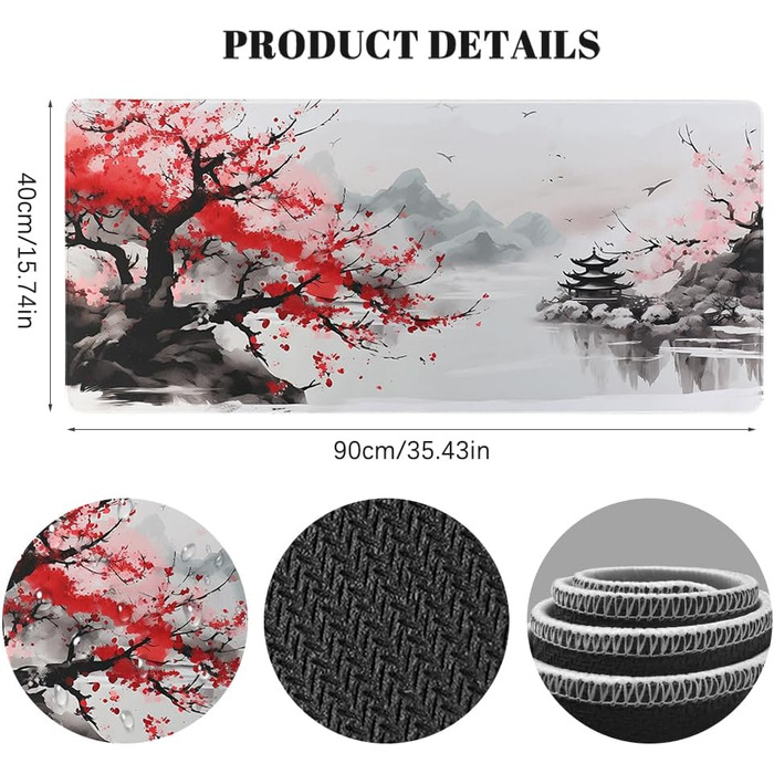 Килимок для миші ігровий XXL 900x400 мм, з антиковзким покриттям, водонепроникний, для ПК, MacBook, Laptop