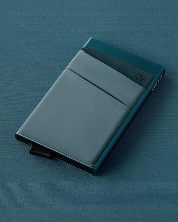 VULKIT Картодзеркало RFID NFC захист, чоловіче портмоне з відділом для грошей, міні-кардхолдер, 5-7 карт, банкноти (Смарагдовий зелений)