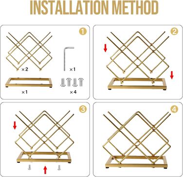Стійка для вина Drincarier на 5 пляшок, золотиста, металева, для дому, на стіл, для шафи, комори, зберігання вина