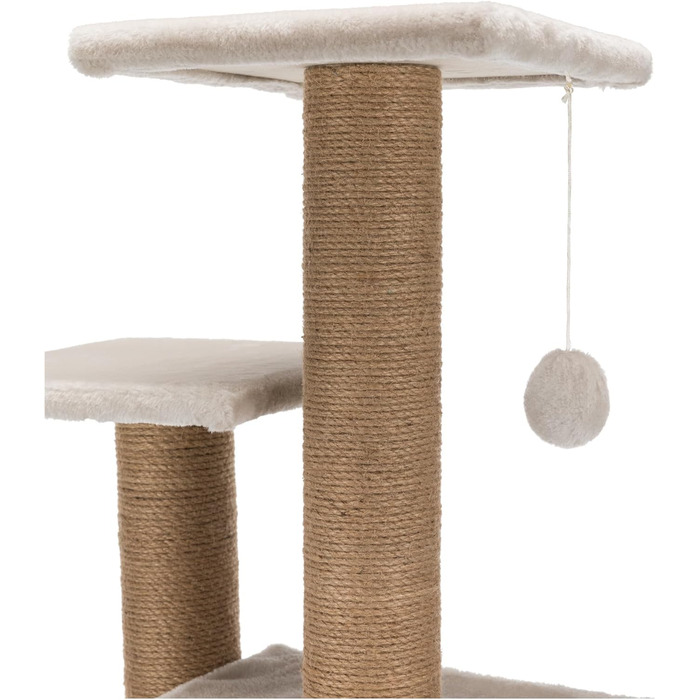 Дряпка для котів TRIXIE Valencia, 82.7 см, з джутовим обгортанням та іграшкою, сірий колір