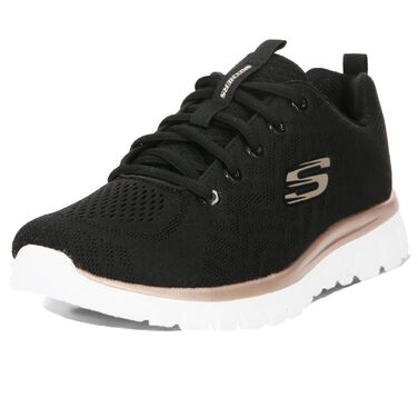 Кросівки Skechers Graceful Get Connected для жінок (38.5 EU, чорний/золотий)