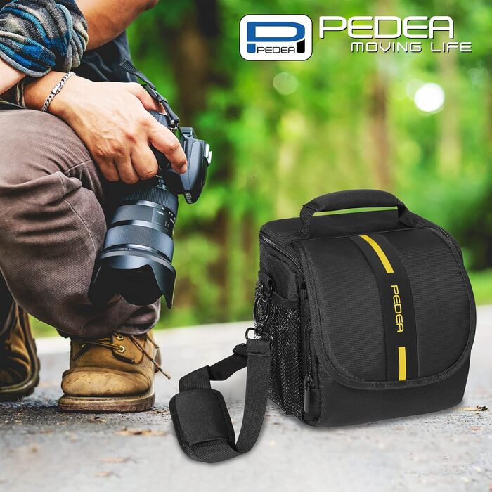 Сумка для фотоапарата Pedea Essex для DSLR/SLR/DLSM камер з об'єктивами та аксесуарами (жовта, розмір M)