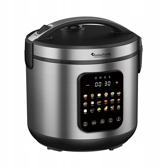 Мультиварка TurboTronic 860 Вт, 5 л, 18 програм, срібляста