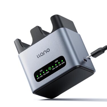 Зарядний пристрій для акумуляторів Canon LP-E6P/LP-E6NH: Dual-Slot, USB-C, LED-дисплей, сумісний з EOS R5/R6/R7 Mark II, 5D/6D/7D Mark II/III/IV, 60D/70D/80D/90D