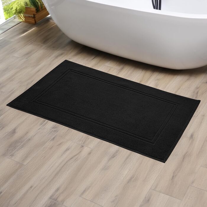 Набір рушників Tens Towels з 100% бавовни, 8 предметів: 2 великі банні рушники, 2 рушники для рук та 4 серветки, гігроскопічні та швидкосохнучі, чорні (50 x 80 см)