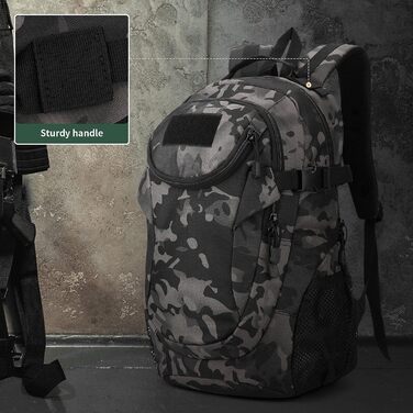 Тактичний рюкзак HUNTVP 25 л, водонепроникний, камуфляж, MOLLE, для спорту, туризму, школи, дорослих