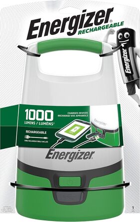 Energizer LED Camping Lantern, Vision Recharge Lantern for Camping, Hiking, Emergency, Green