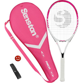 Senston S700 Professional Tennis Racket - 27 Inch with Carry Bag & Vibration Dampener - Pink