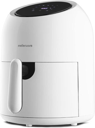 Фритюрниця повітряна MELLERWARE 1450W з скляним контейнером 4.5L, 9 програм, сенсорний дисплей, таймер 60 хв, для миття в посудомийній машині