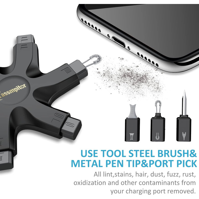 Набір для чищення iPhone, AirPods та USB-C: Handy Reinigungsset Shadow Black