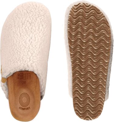 Тапочки жіночі Perletti Winter з штучного хутра, теплі, з антиковзкою підошвою, розмір 40 EU, білі