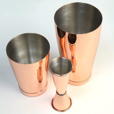 Набір для коктейлів SKY FISH | 32 частини | Преміум набір бармена для дому та бару | Набір для змішування коктейлів професійний | Рожеве золото | Ручне миття. Мідь, рожеве золото