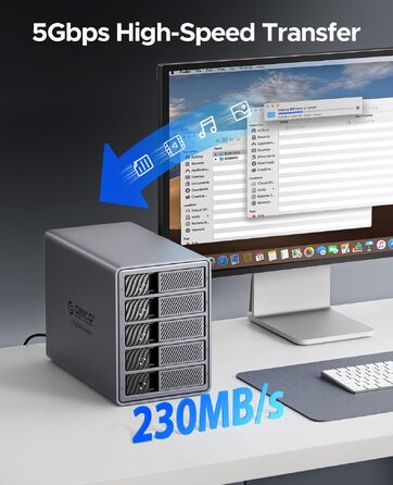 Зовнішній HDD-корпус ORICO 9858U3 для 5 жорстких дисків 3.5