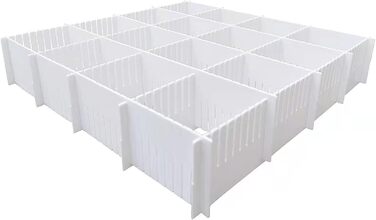 KnnRiim 12-Piece Drawer Dividers, 47x11 cm, Thick, DIY Partition Walls for Drawers, Large Flexible Organizer for Clothes, Bedroom, Bathroom, Kitchen Appliances, Desk, Office Storage (Thin 38x7x0.2 cm 20 Pieces)