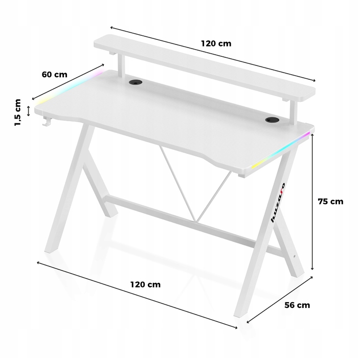 Ігровий стіл Hero 1.9 RGB, Білий