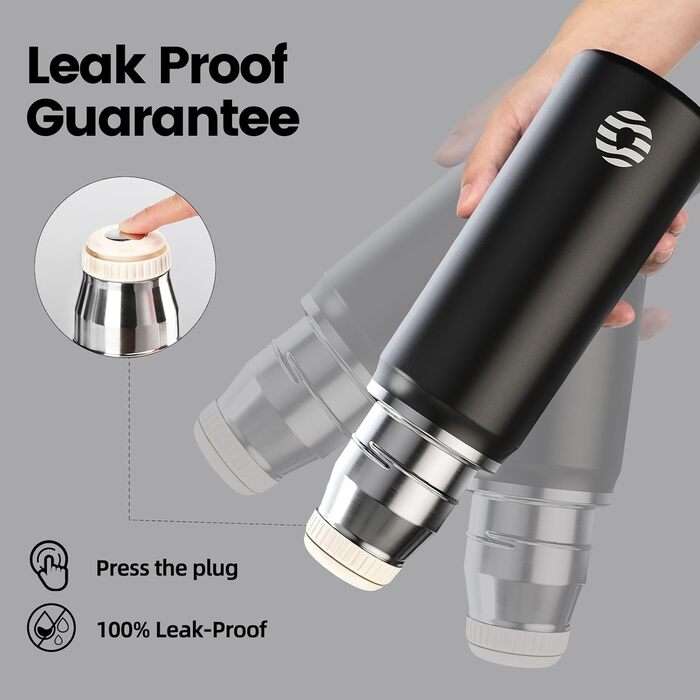 Термос-термокружка 850 мл з чашкою, нержавіюча сталь, ізольована пляшка, для кави, чаю, напоїв, 12h тепла/24h холоду, без BPA, для кемпінгу, відпочинку на природі (зелений)