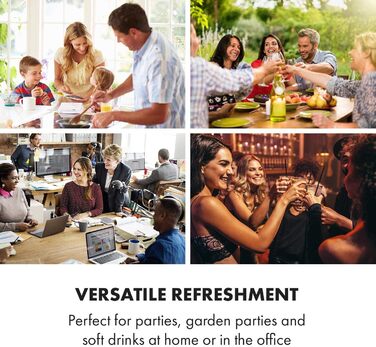 Машина для приготування льоду Klarstein Eiswürfelmaschine - 12 кг/24 год, 8 хв цикл, 1,5 л резервуар, LED-дисплеї, портативна, з прозорим кришкою, з лопаткою - для вечірок (срібна)