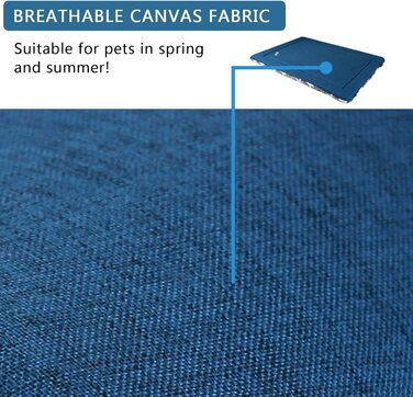 Кросер Fancy Crate Pad - килимок для лежанки, двосторонній (холодний та теплий), машинне прання, для собак малого та великого розміру (до XXX-Large), сірий, темно-синій, зірковий принт, 122 x 76 x 3 см