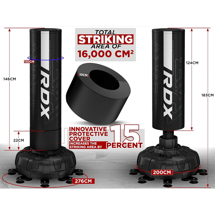 Стенд-бокс RDX 330LB для дорослих з рукавичками та чохлом XXL. Ідеально для MMA, кікбоксингу, боксу, муай-тай.