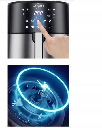 Аерофритюрниця Askyors 8л, 1700 Вт з електронним термостатом