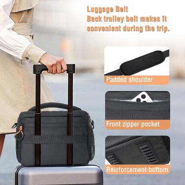 MOSISO Сумка для камери фотографа, водонепроникна сумка через плече для DSLR/SLR/беззеркальних камер Canon/Nikon/Sony, чорна