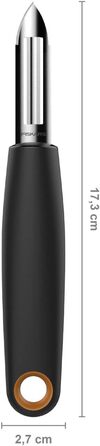 Овочечистка Fiskars Functional Form 15 см, сталь/пластик, чорна - 1016122
