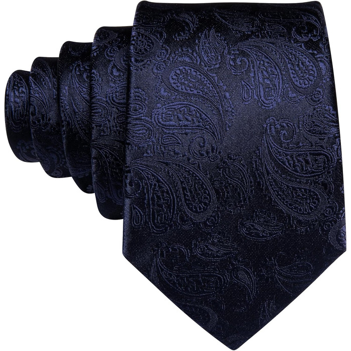 Набір краваток Barry.Wang: шовкова краватка з квітковим візерунком Paisley, нагрудна хустинка, запонки та краваткова застібка. Червоно-білий, для свят та вечірок.