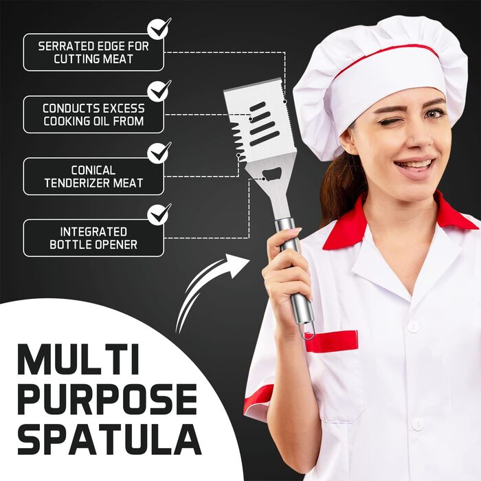 Набір аксесуарів для гриля Kyto BBQ 39 предметів з кейсом: гриль-набір, посуд для барбекю, аксесуари для гриля та мангала, для дачі, кемпінгу, подарунок для чоловіка