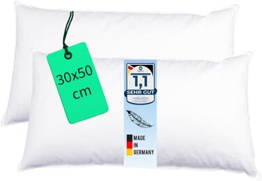 Пухові подушки для дивана 2 шт. 30x50 см, наповнювач 300 г, 100% бавовна, сертифікат Öko-Tex