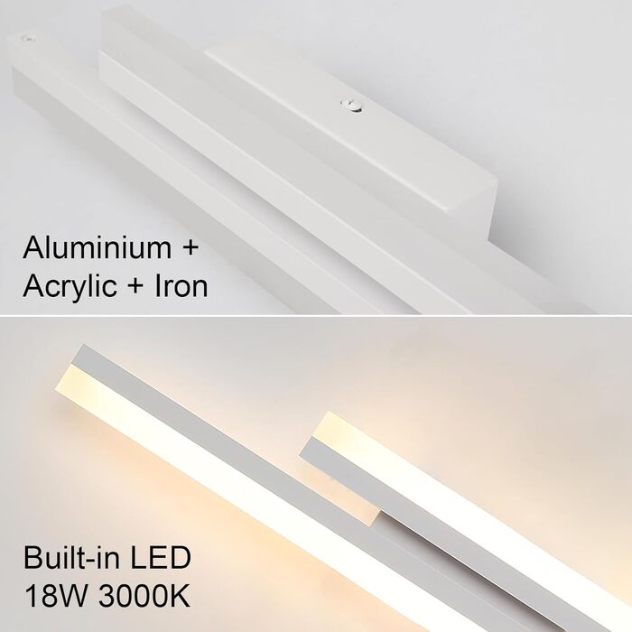 LED настінний світильник Klighten 40см, 12W, 850LM, тепле світло 3000K, для спальні, вітальні, коридору, сходинкової зони
