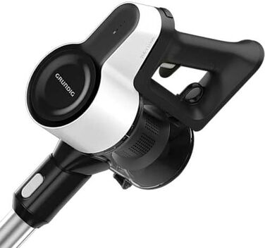 GRUNDIG VCP 4130 Бездротовий акумуляторний пилосос 2-в-1, білий/чорний