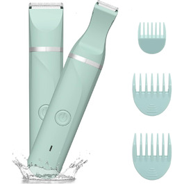 Електричний жіночий епілятор AREYZIN для інтимної зони, зарядний, водонепроникний, зелений