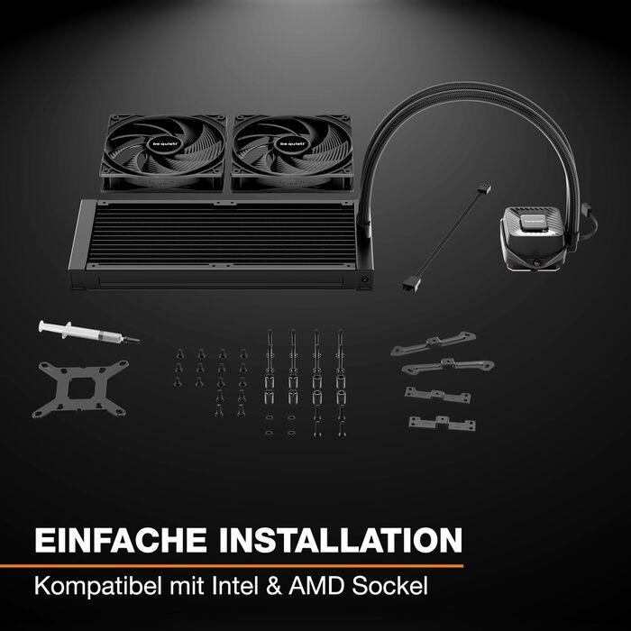Система водяного охолодження be quiet! Pure Loop 3 240mm для AMD/Intel, 2x 120mm вентилятори Pure Wings 3, тиха помпа PWM