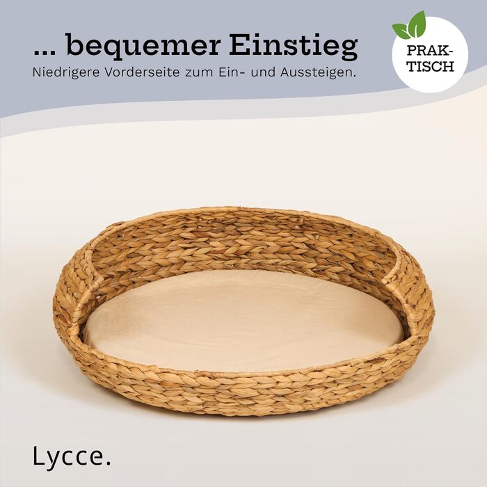 Dog bed, cat bed, Opal water hyacinth, natural, size 5 (Ø 83 cm) (size 3)
