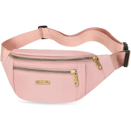 Гірчатка поясна водонепроникна для жінок та чоловіків, сумка через плече, поясна сумка, білий (рожевий)