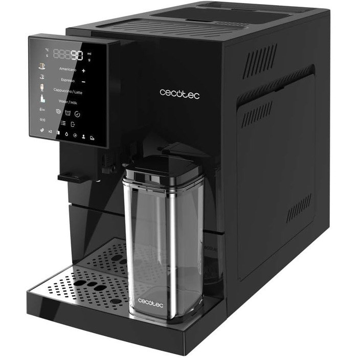 Кавомашина Cecotec Cremmaet Compactccino 1350 Вт, 19 бар, з автоматичним очищенням, вбудованим млином і Thermoblock, чорна