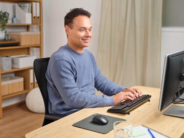 Бездротовий комплект клавіатури та миші Trust Ymo II з QWERTY (німецький), плоскі клавіші, захист від бризок, миша на 800-1600 DPI, USB-приймач, для ПК, комп'ютера, ноутбука, Mac