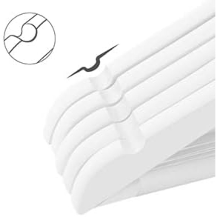 Вішалка для одягу Evolluxi Lotus з масиву дерева, для сорочок та курток, 360° обертання, ретро дизайн (білий, 8 шт.)