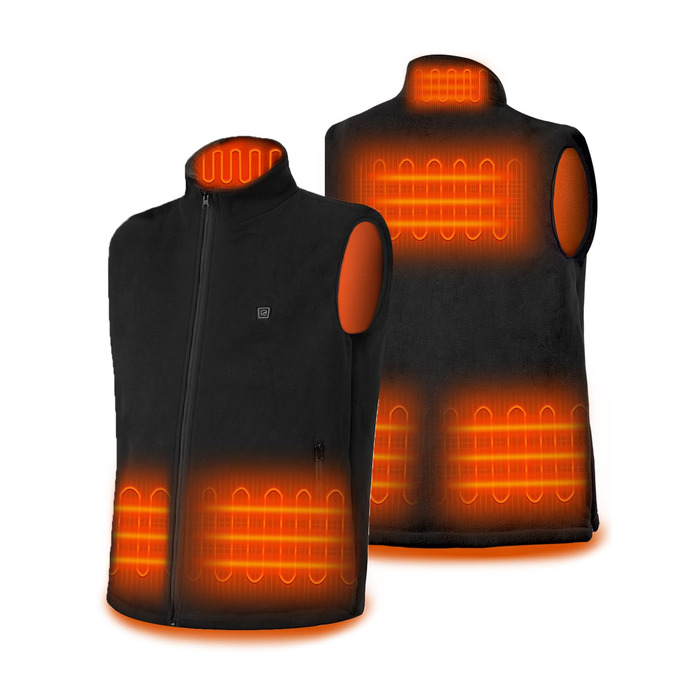 Електрична гріюча жилетка Dr. Prepare для чоловіків та жінок, унісекс, з акумулятором, XL, флісова (без Powerbank)