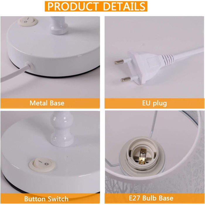 Промислова настільна лампа з металу, Е27, рустикальний дизайн, ретро лампа Едісона для вітальні, з вимикачем (без лампочки), колір Чорний (Берези Біліші)