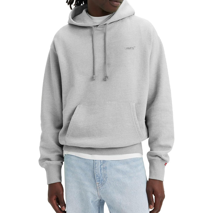 Чоловічий капюшонний світшот Levi's Authentic, сірий світло-сірий (XS)