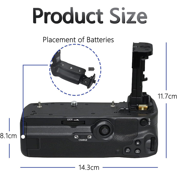 Вертикальний батарейний хват Raeisusp з бездротовим пультом 2.4G, замінник Canon BG-R10 для Canon EOS R5 R6 R5C