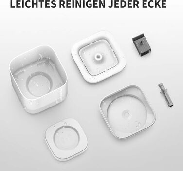 PETKIT CyberTail: Автоматичний фонтанчик для котів та собак, 1.85л, LED-підсвітка, тихий (25dB), білий