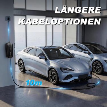 Кабель для зарядки електромобіля Type 2 Schuko 16A 3.68kW, 10м, IP65, для Tesla Model Y/3, Volvo XC60, VW ID.3/4 та плагін-гібридів